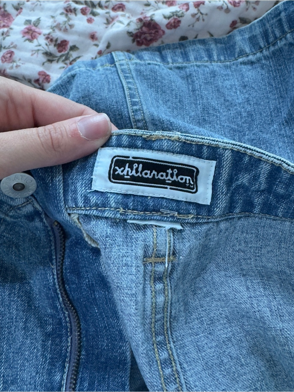 Vintage Classic Blue Denim Mini Skirt - Casual Women's Skirt - Picture 3 of 7